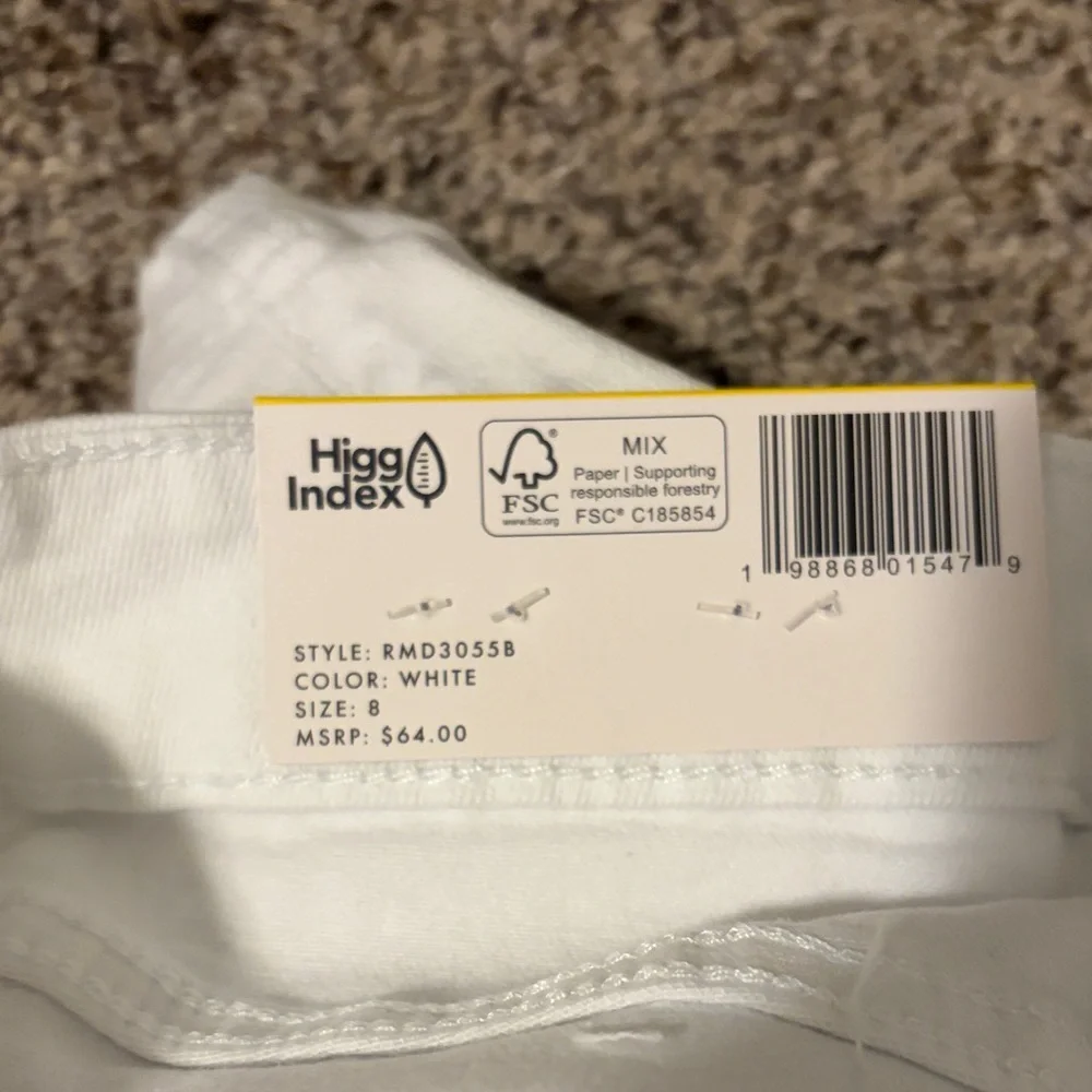 Rebecca Minkoff White High-Rise Cotton Shorts